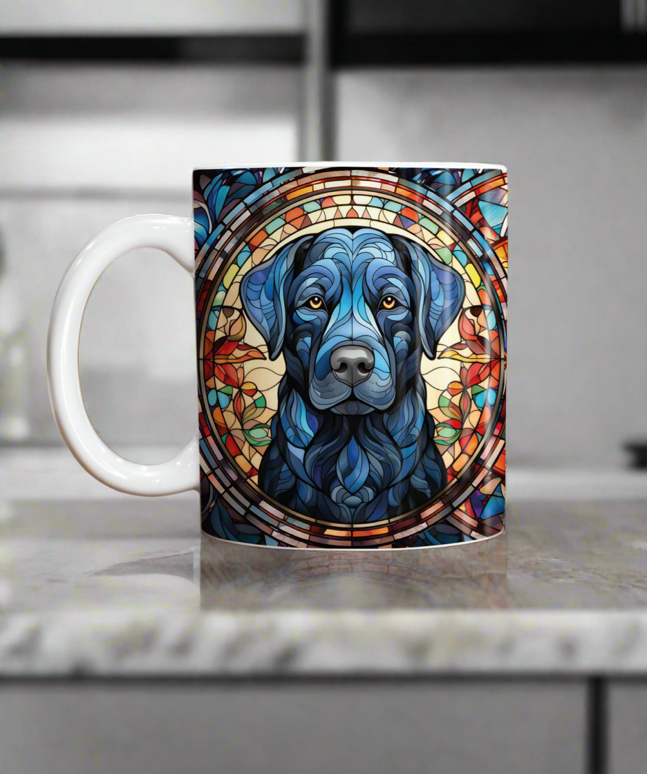 Labrador Black Suncatcher Artwork Ceramic Mug