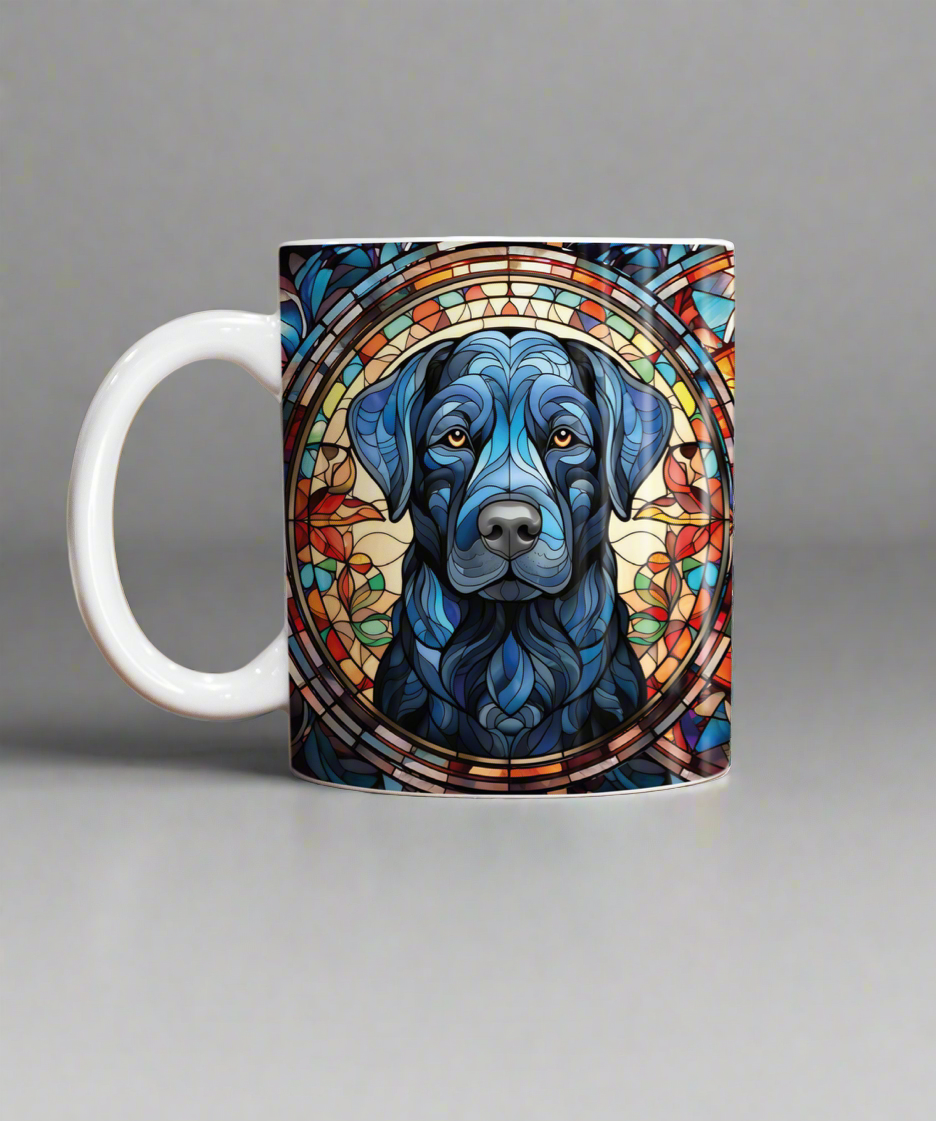 Labrador Black Suncatcher Artwork Ceramic Mug