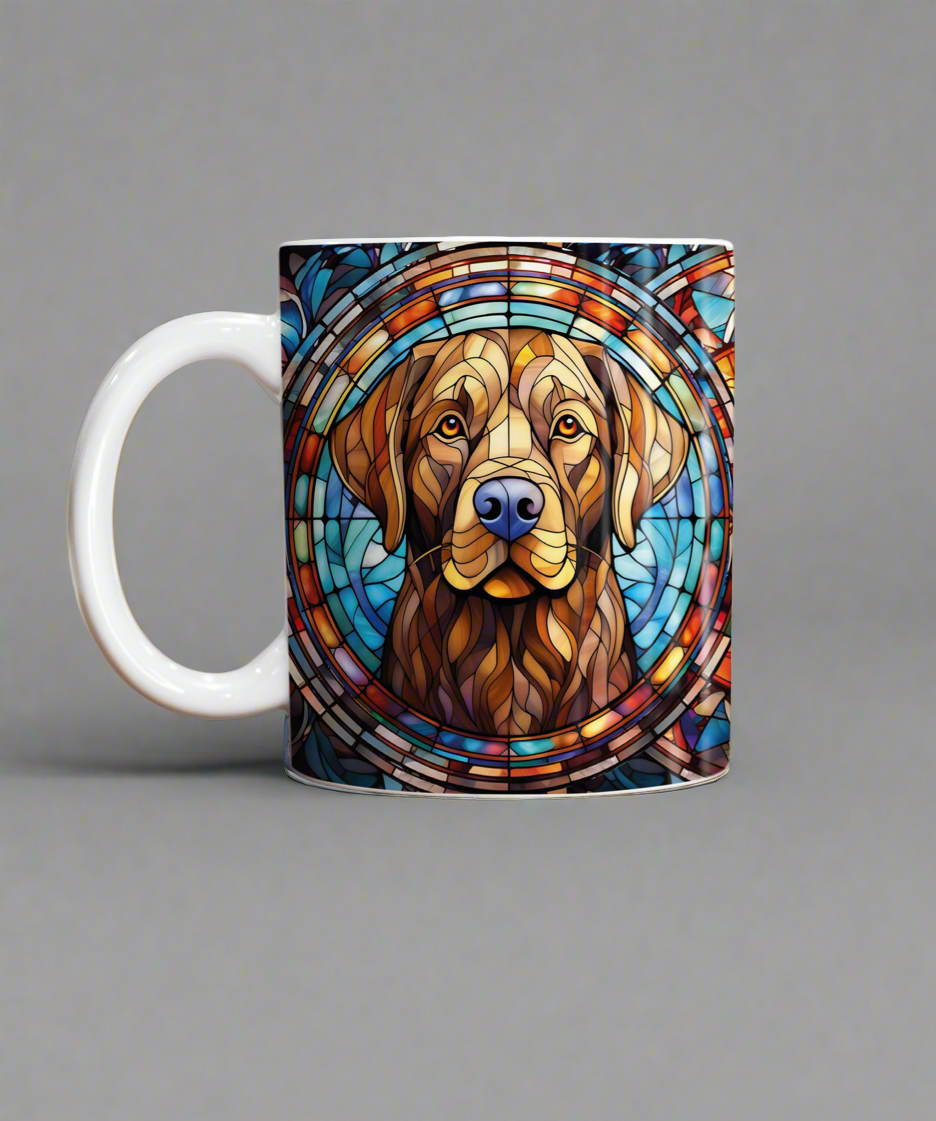 Labrador Chocolate Suncatcher Artwork Ceramic Mug