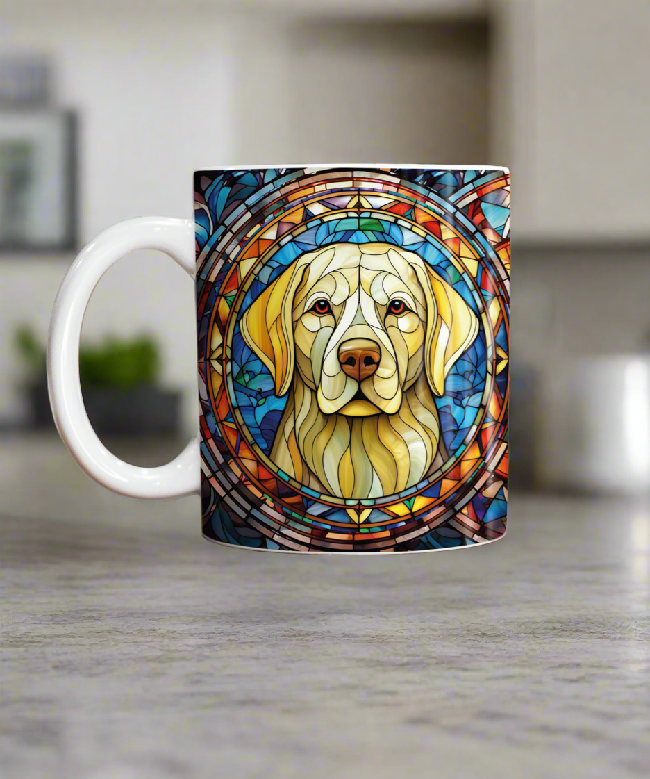 Labrador Yellow Suncatcher Artwork Ceramic Mug