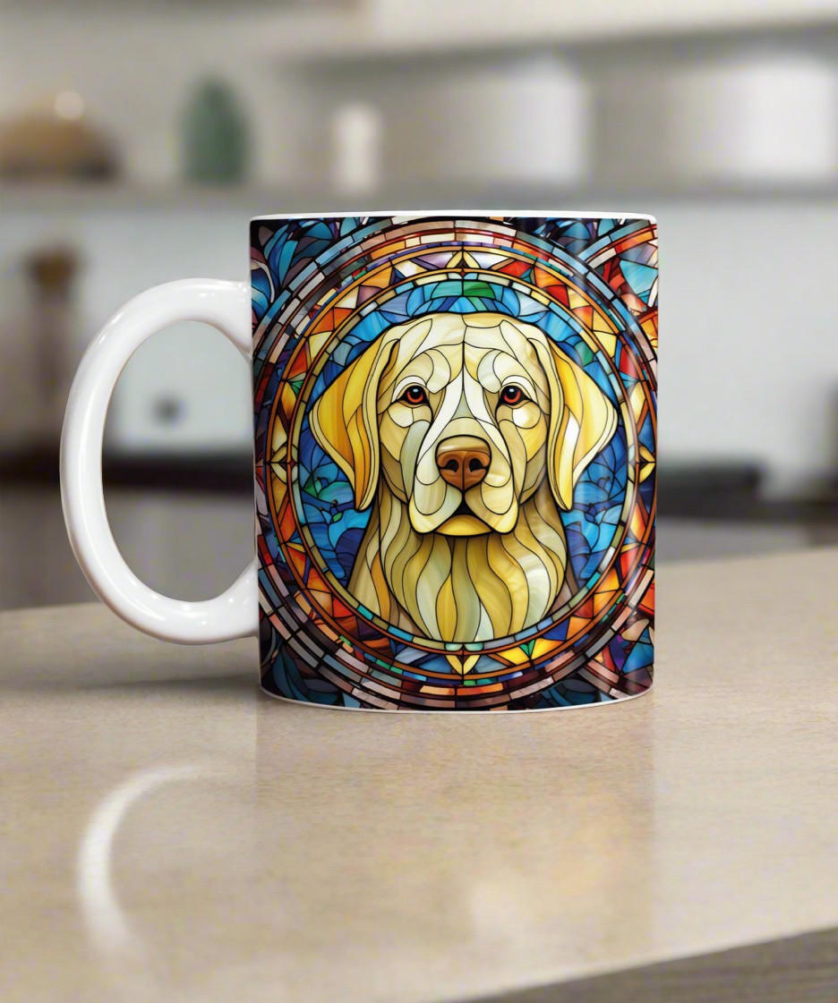 Labrador Yellow Suncatcher Artwork Ceramic Mug