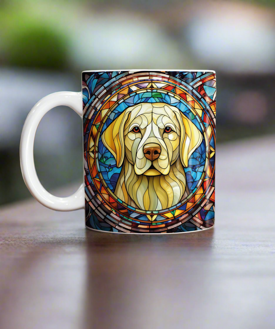 Labrador Yellow Suncatcher Artwork Ceramic Mug