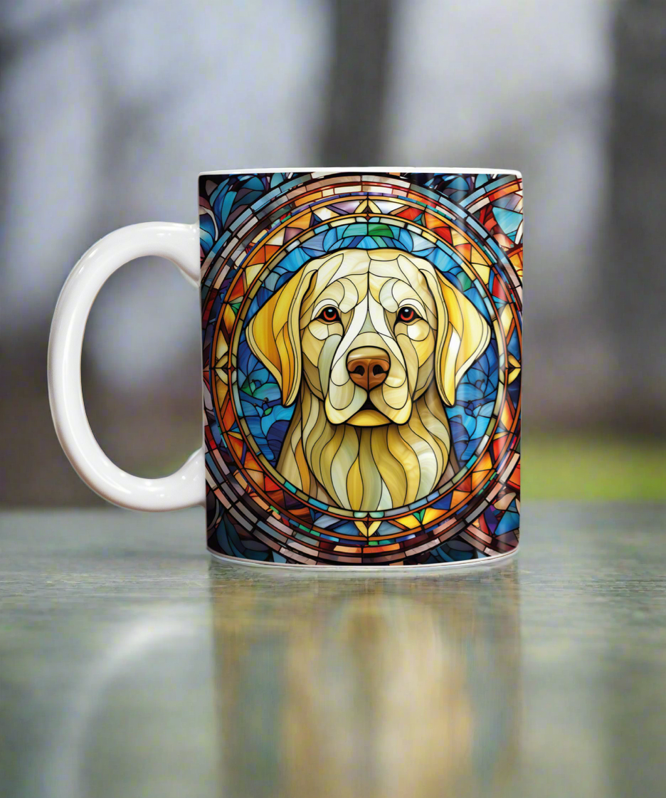 Labrador Yellow Suncatcher Artwork Ceramic Mug