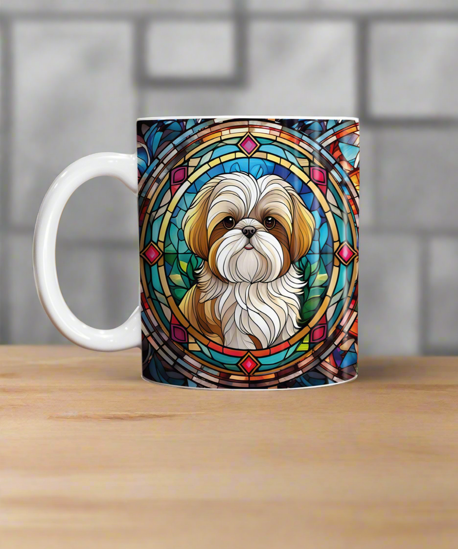 Lhasa Apso Suncatcher Artwork Ceramic Mug