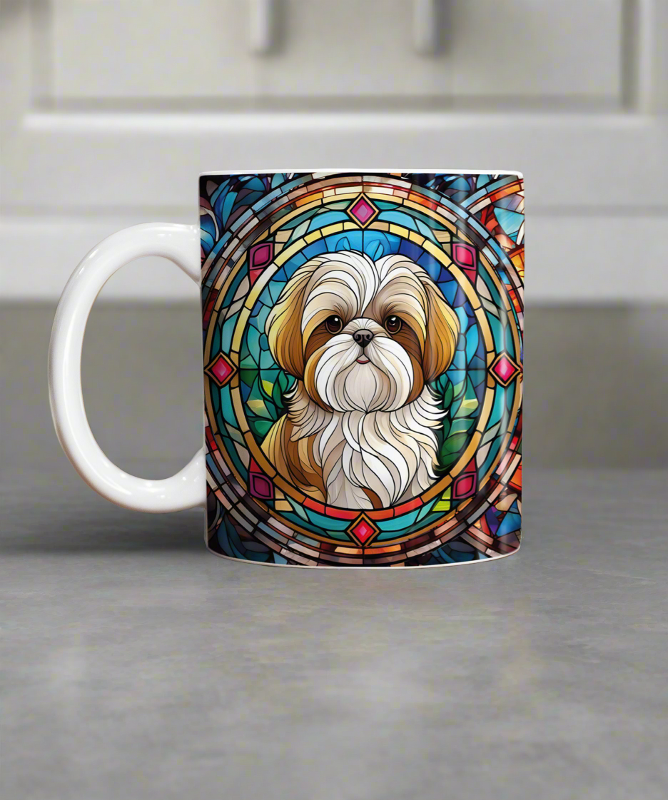 Lhasa Apso Suncatcher Artwork Ceramic Mug