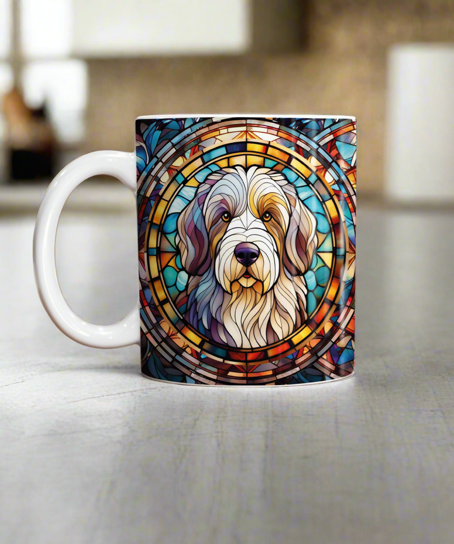 Old English Sheepdog Suncatcher Artwork Ceramic Mug