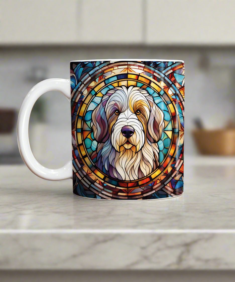 Old English Sheepdog Suncatcher Artwork Ceramic Mug