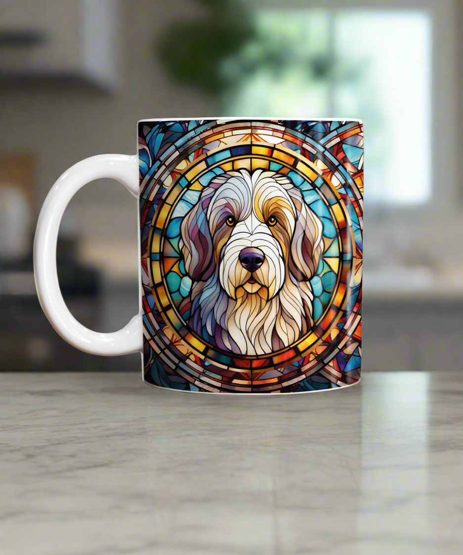 Old English Sheepdog Suncatcher Artwork Ceramic Mug