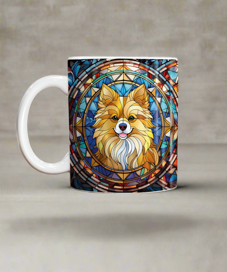 Pomeranian Suncatcher Artwork Ceramic Mug