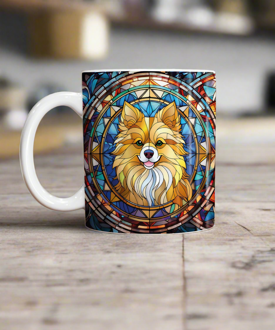 Pomeranian Suncatcher Artwork Ceramic Mug