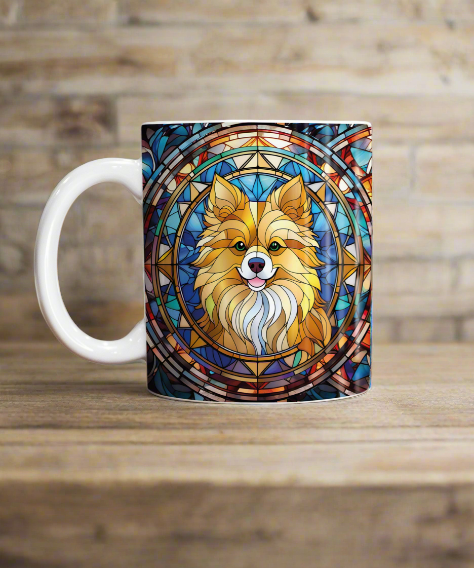 Pomeranian Suncatcher Artwork Ceramic Mug