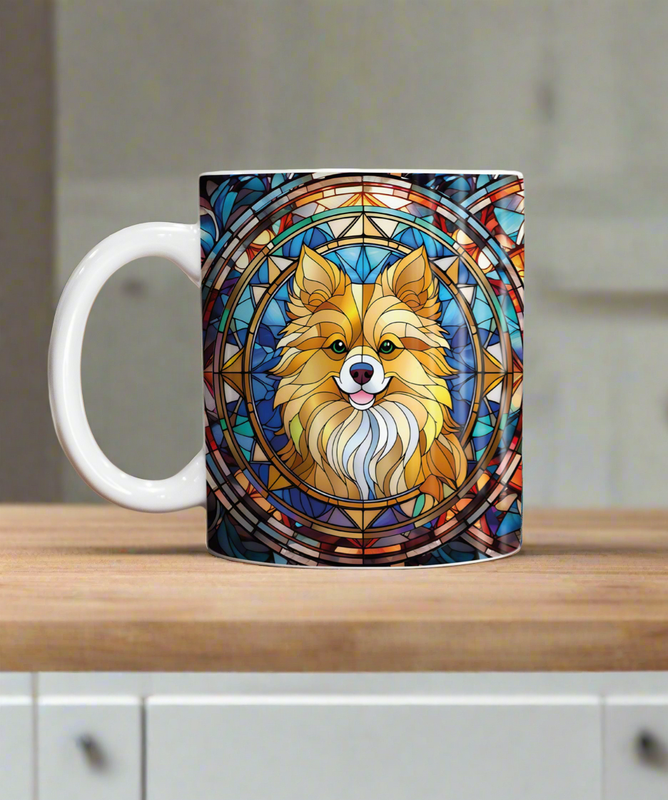 Pomeranian Suncatcher Artwork Ceramic Mug