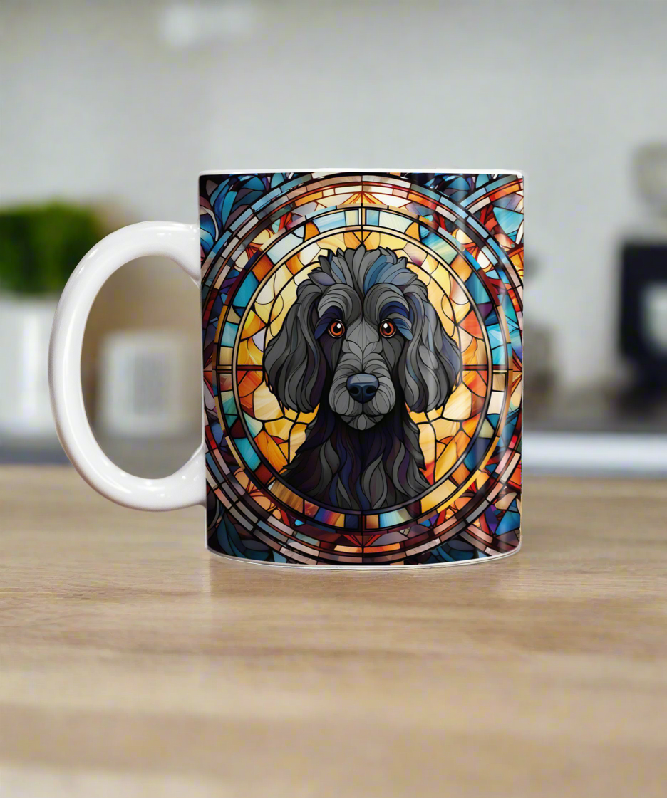 Poodle Black Suncatcher Artwork Ceramic Mug