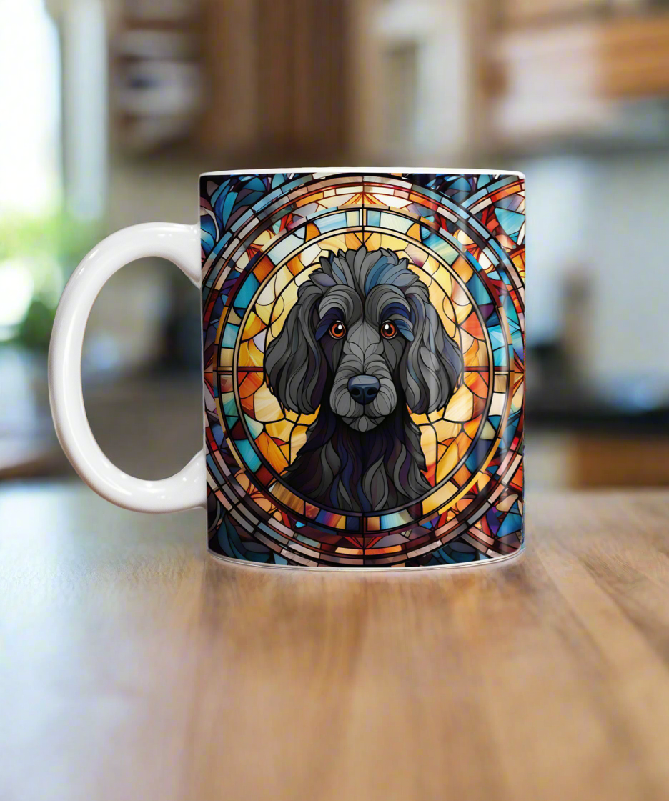 Poodle Black Suncatcher Artwork Ceramic Mug