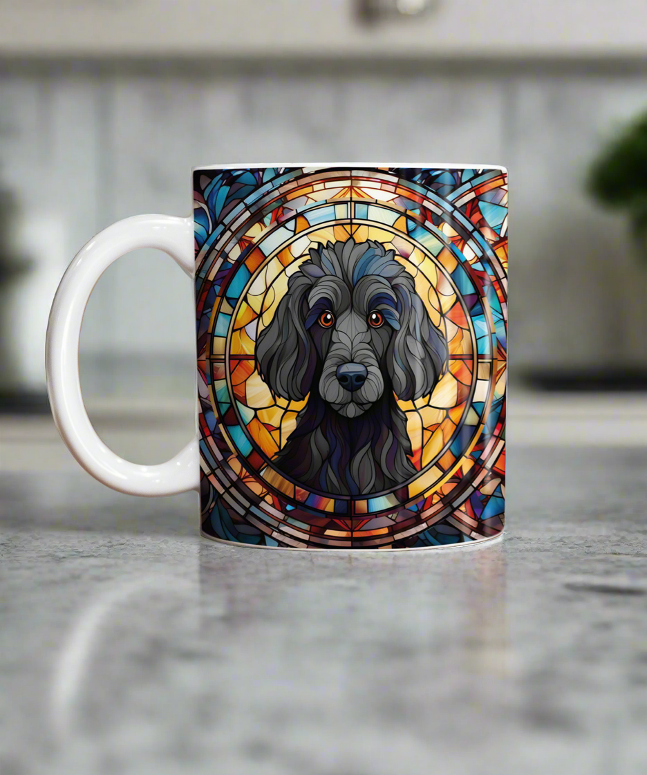 Poodle Black Suncatcher Artwork Ceramic Mug