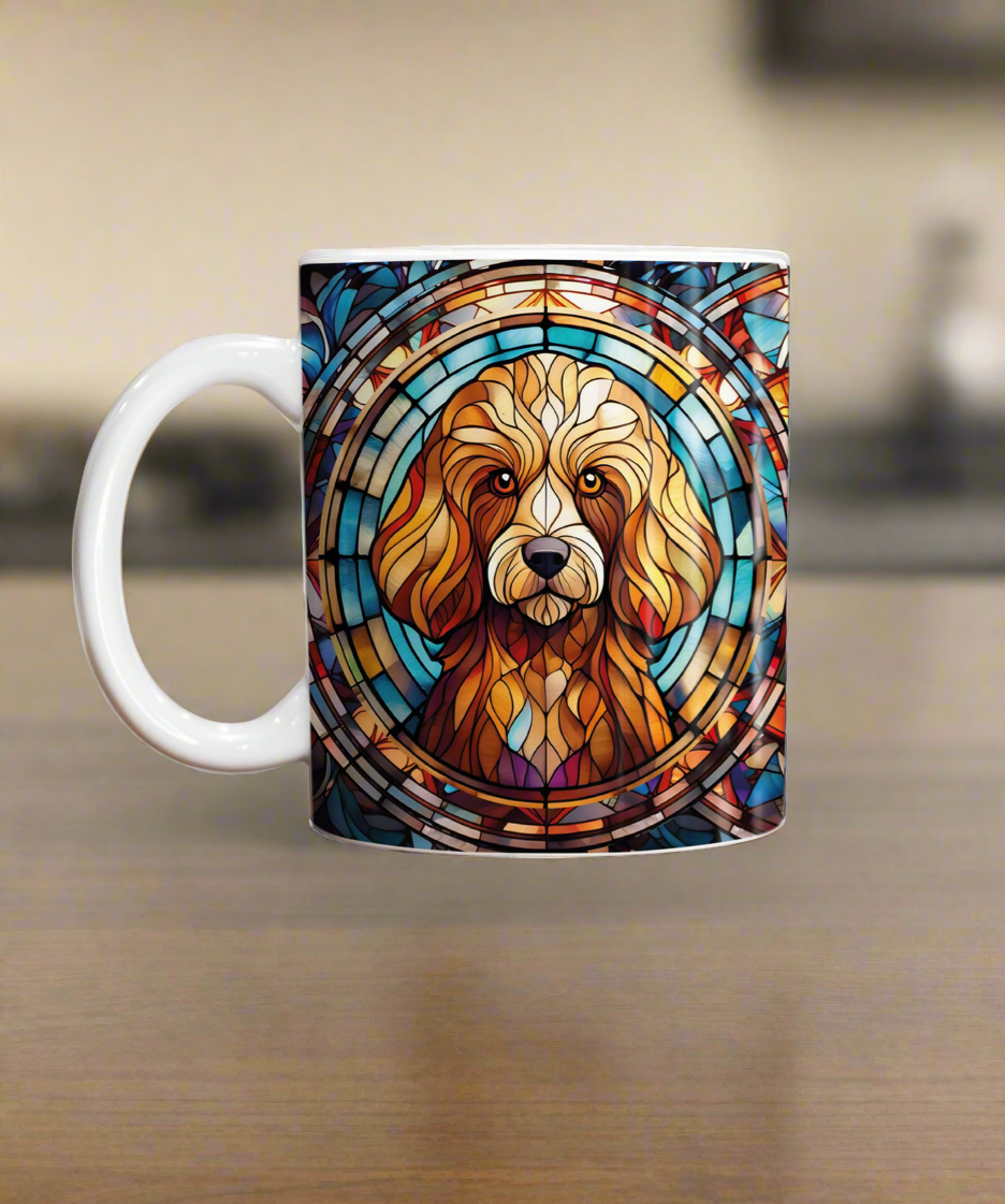 Poodle Red Suncatcher Artwork Ceramic Mug