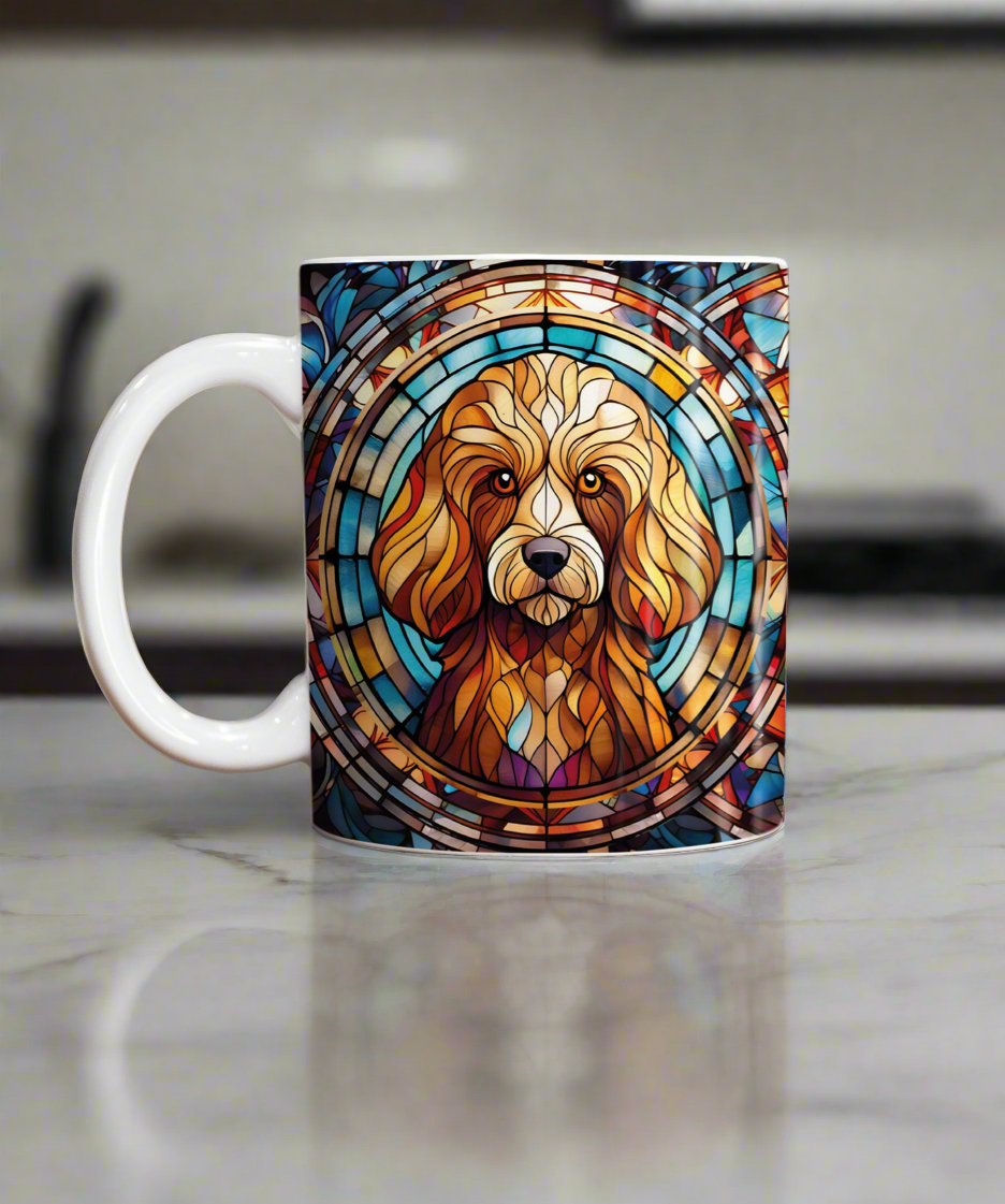 Poodle Red Suncatcher Artwork Ceramic Mug