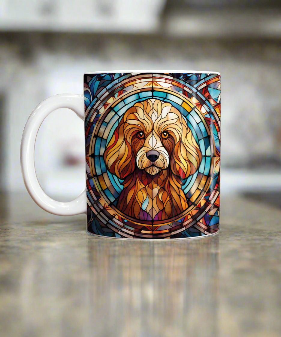 Poodle Red Suncatcher Artwork Ceramic Mug