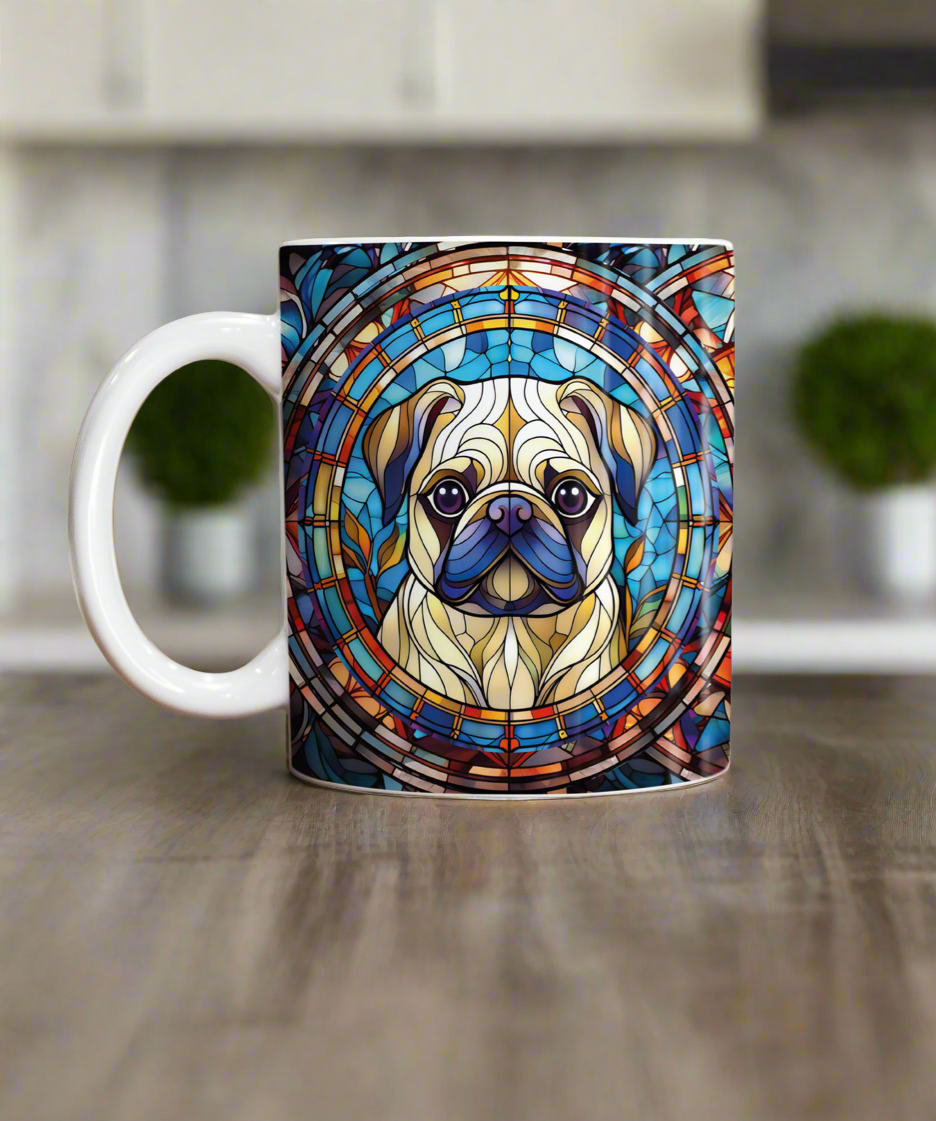 Pug Suncatcher Artwork Ceramic Mug