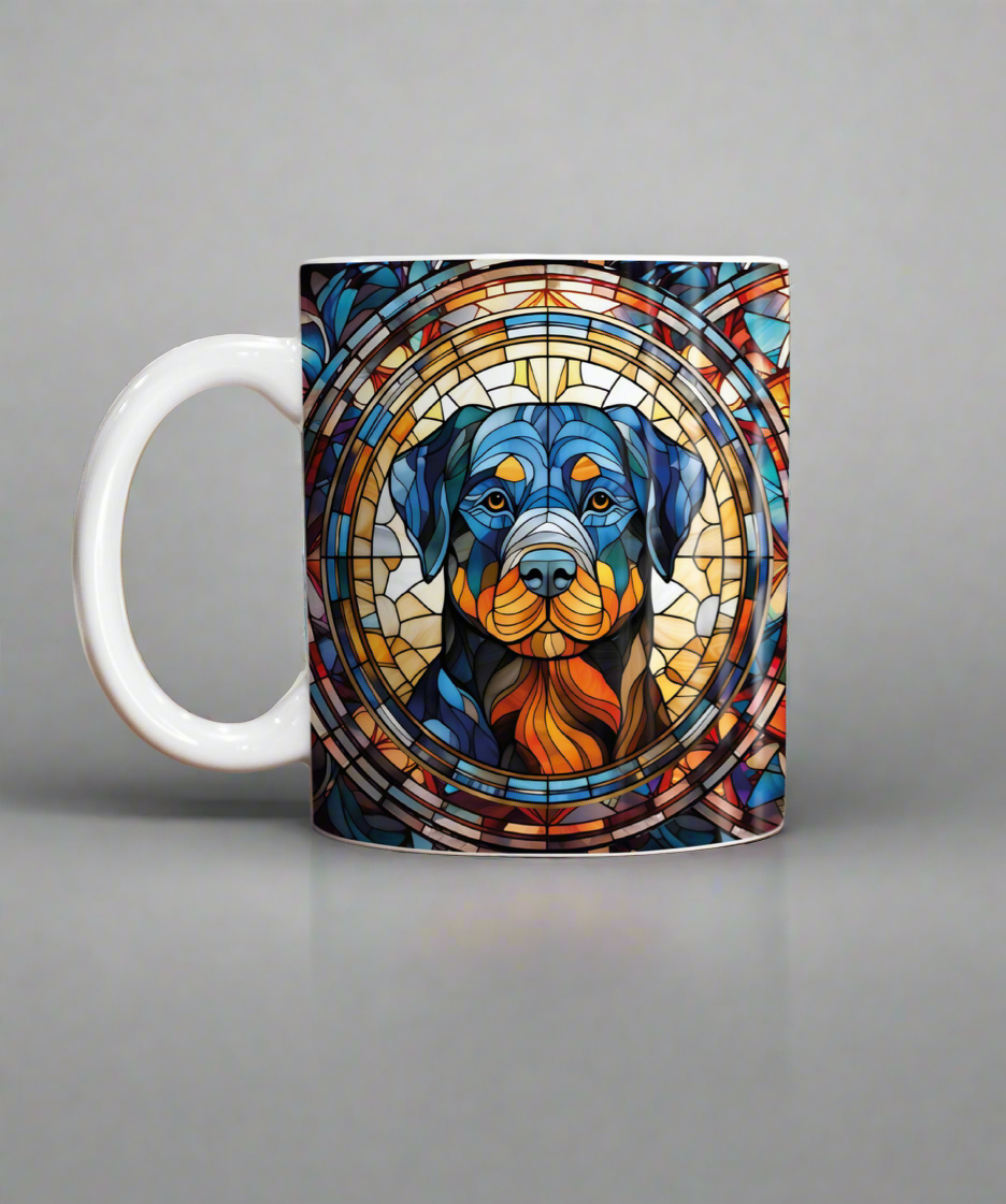 Rottweiler Suncatcher Artwork Ceramic Mug