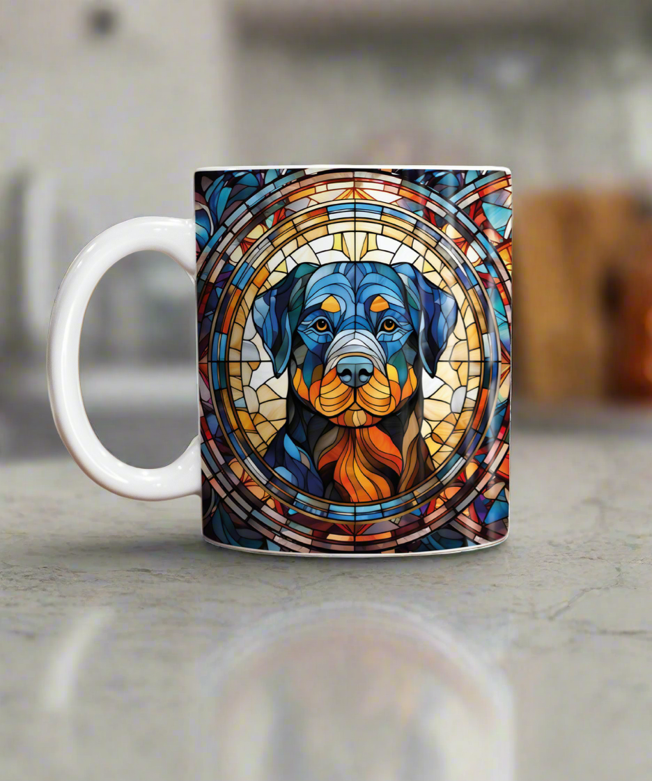 Rottweiler Suncatcher Artwork Ceramic Mug