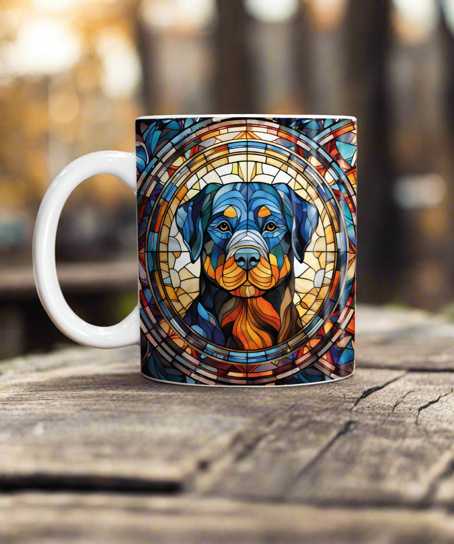 Rottweiler Suncatcher Artwork Ceramic Mug