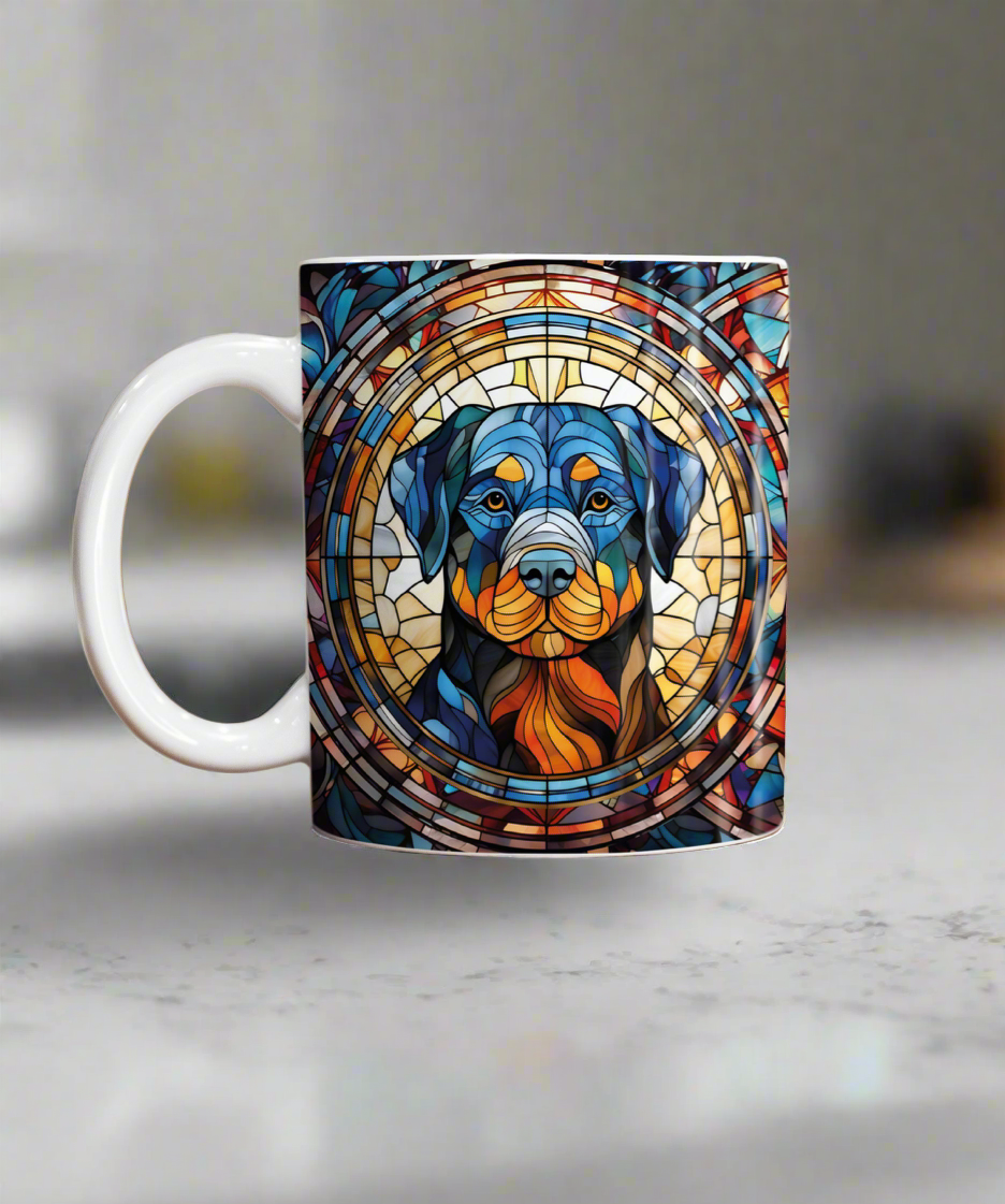 Rottweiler Suncatcher Artwork Ceramic Mug