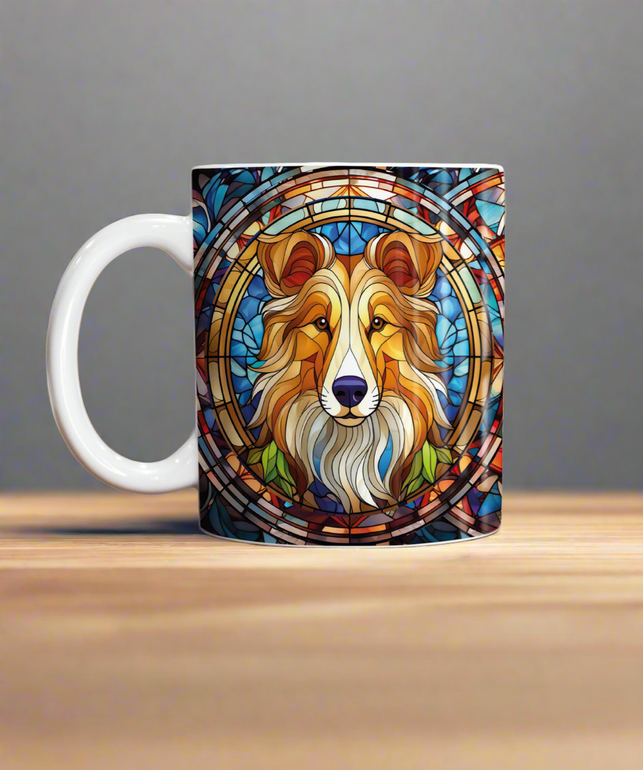 Rough Collie Suncatcher Artwork Ceramic Mug