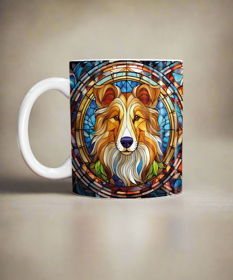 Rough Collie Suncatcher Artwork Ceramic Mug