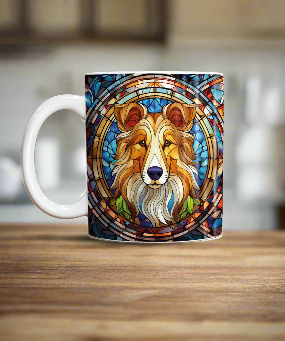 Rough Collie Suncatcher Artwork Ceramic Mug