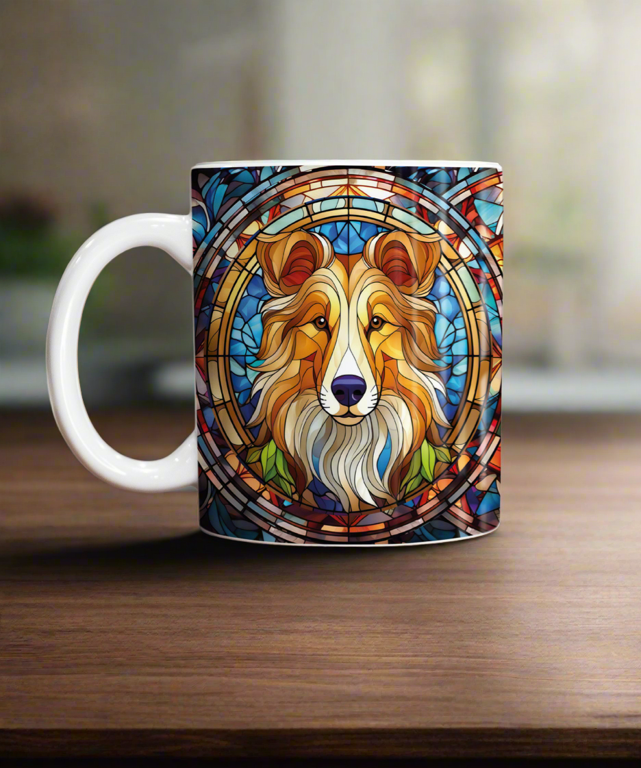 Rough Collie Suncatcher Artwork Ceramic Mug