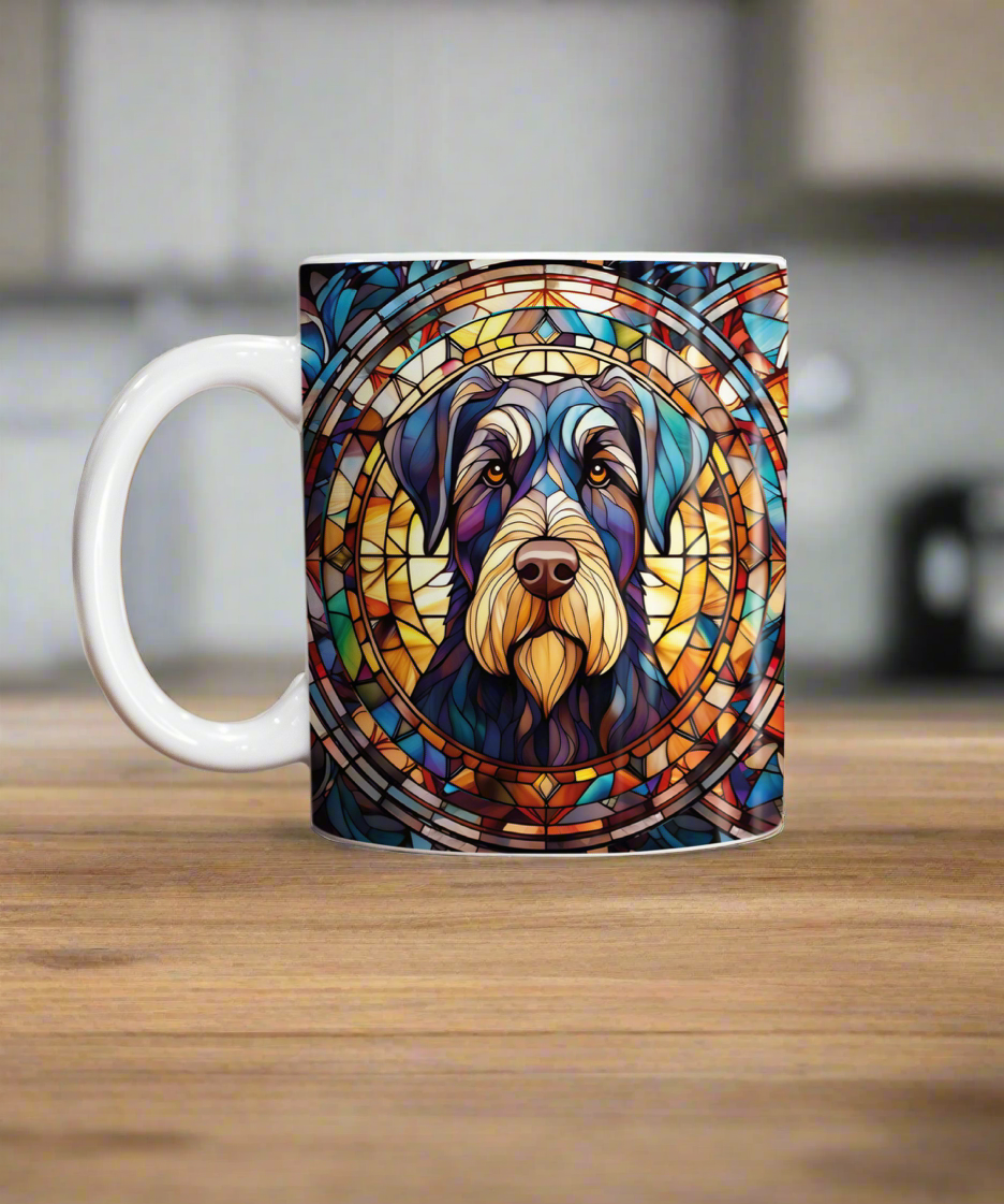 Schnauzer Black Suncatcher Artwork Ceramic Mug