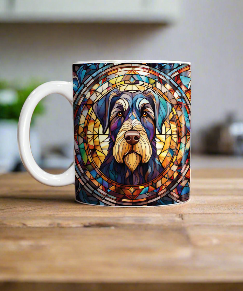 Schnauzer Black Suncatcher Artwork Ceramic Mug