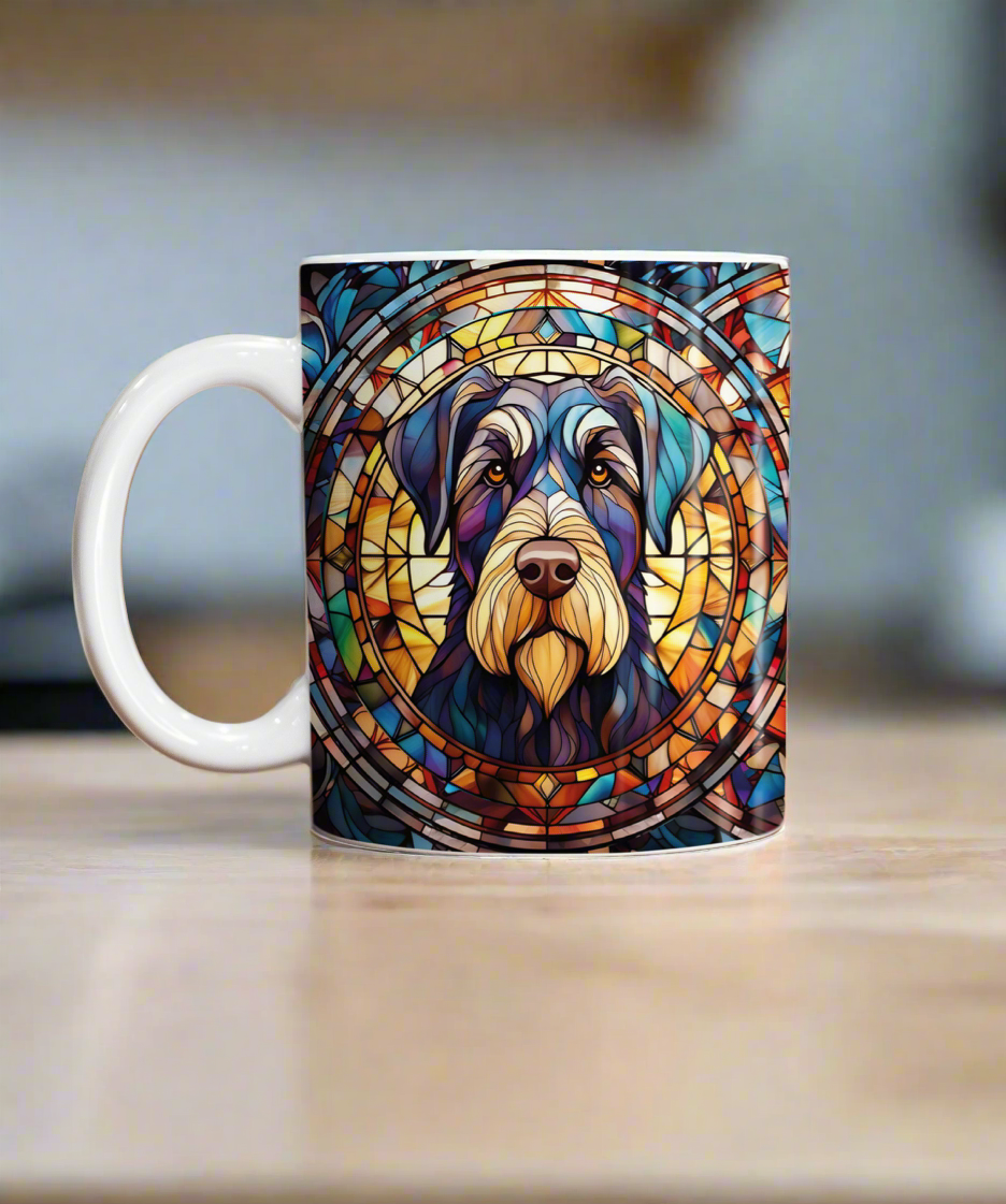 Schnauzer Black Suncatcher Artwork Ceramic Mug