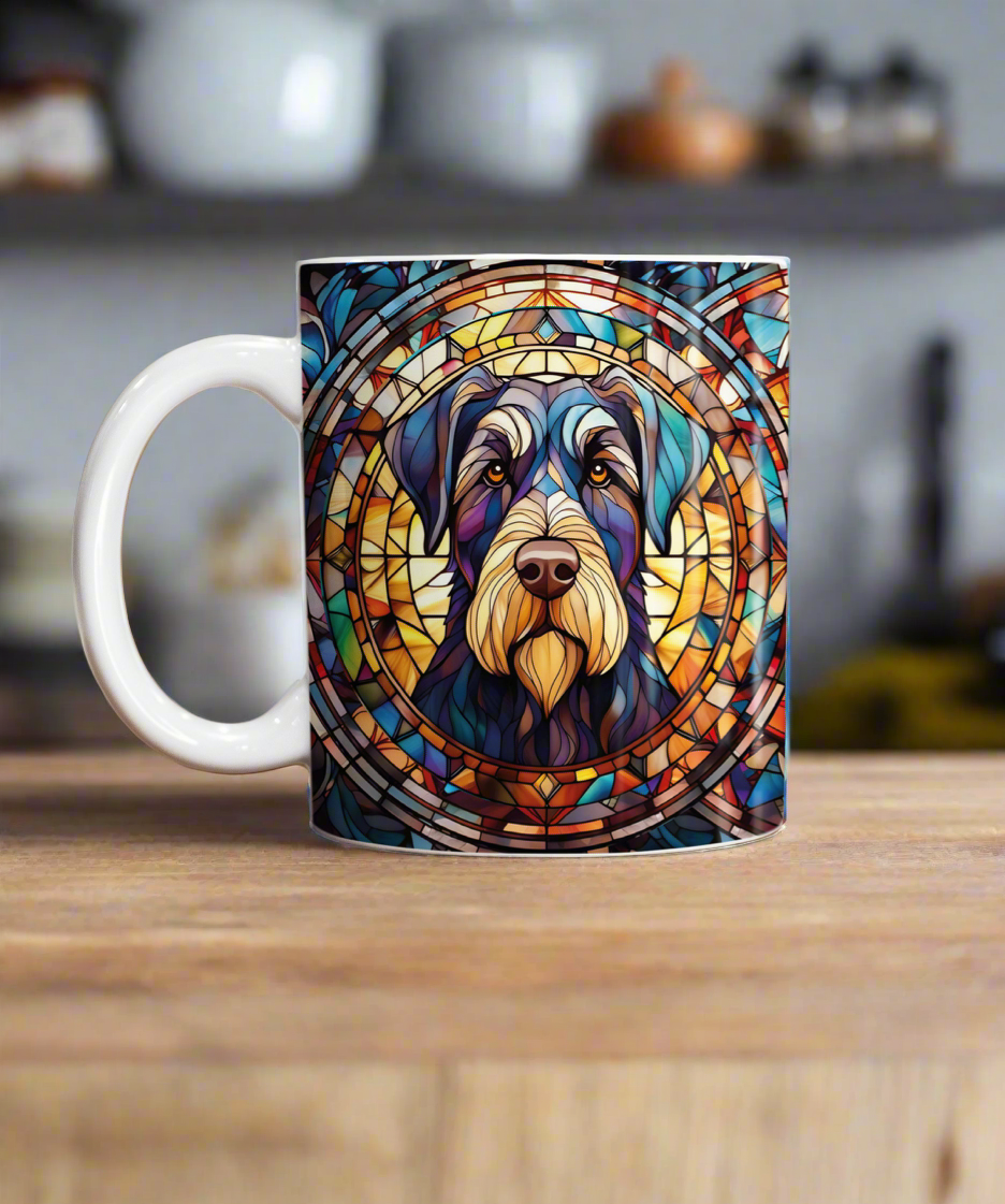 Schnauzer Black Suncatcher Artwork Ceramic Mug