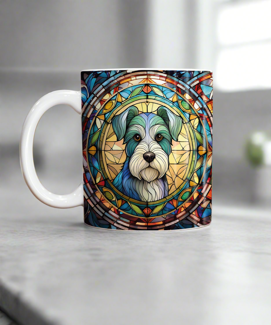 Schnauzer Suncatcher Artwork Ceramic Mug