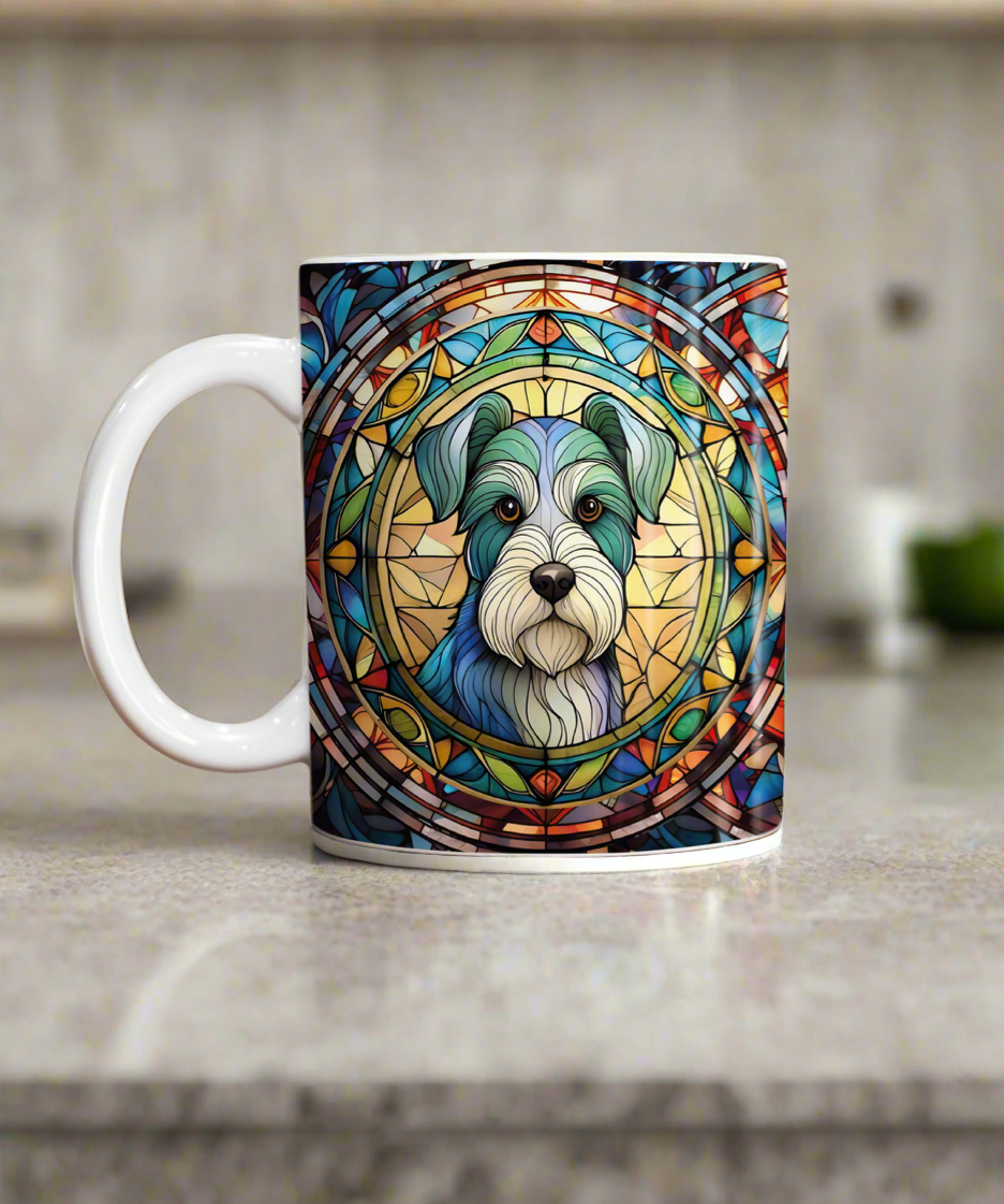 Schnauzer Suncatcher Artwork Ceramic Mug