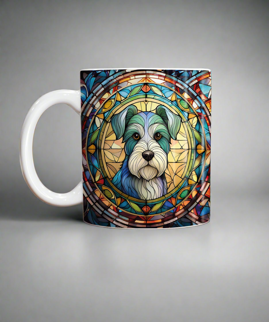 Schnauzer Suncatcher Artwork Ceramic Mug