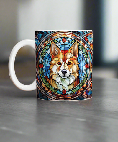 Shiba Inu Suncatcher Artwork Ceramic Mug