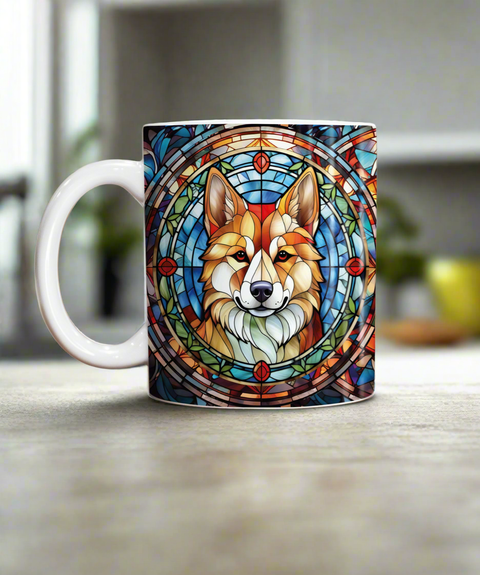 Shiba Inu Suncatcher Artwork Ceramic Mug