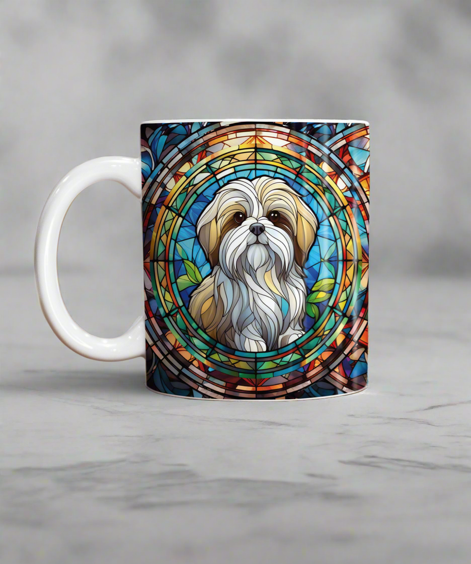 Shih Tzu Suncatcher Artwork Ceramic Mug