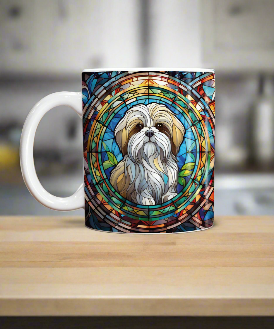 Shih Tzu Suncatcher Artwork Ceramic Mug