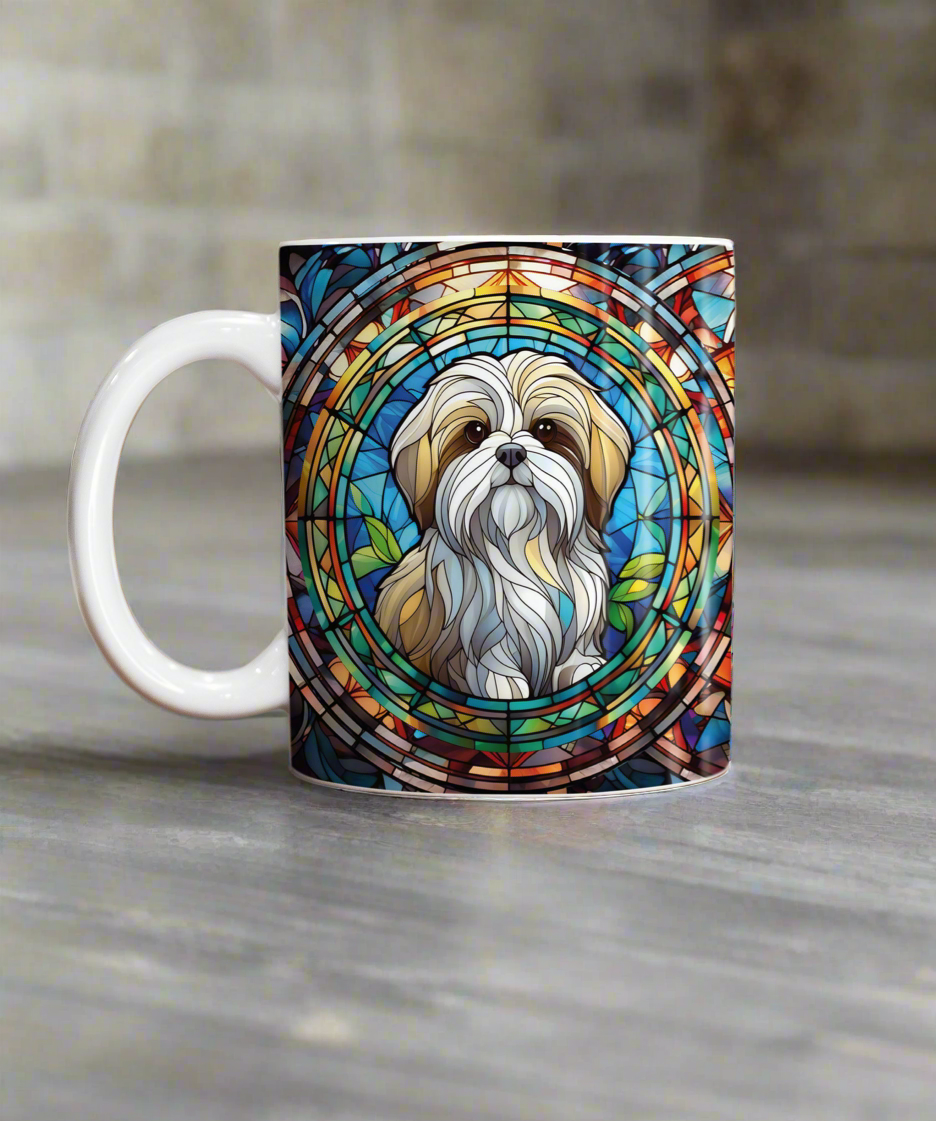 Shih Tzu Suncatcher Artwork Ceramic Mug