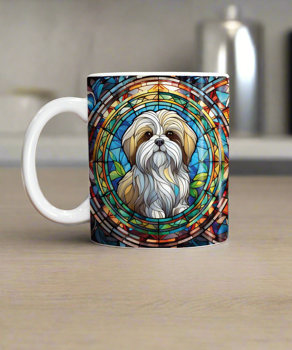 Shih Tzu Suncatcher Artwork Ceramic Mug