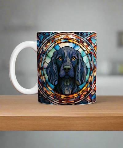 Springer Spaniel Black Suncatcher Artwork Ceramic Mug