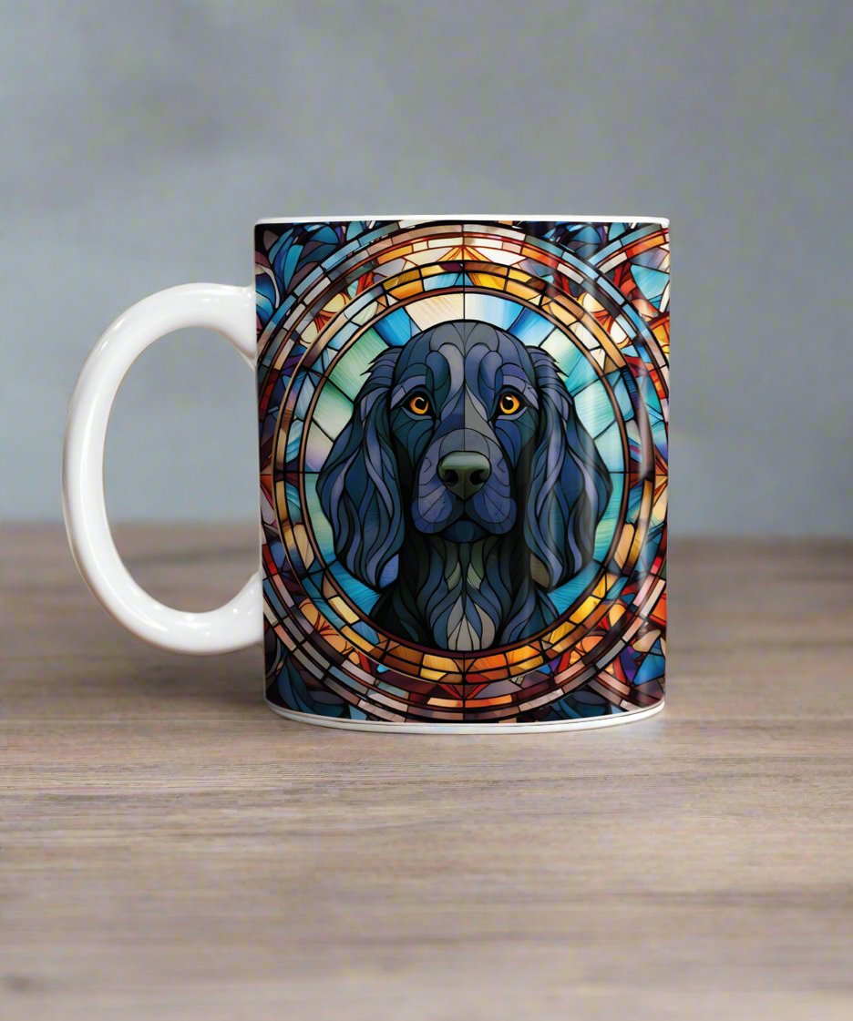 Springer Spaniel Black Suncatcher Artwork Ceramic Mug