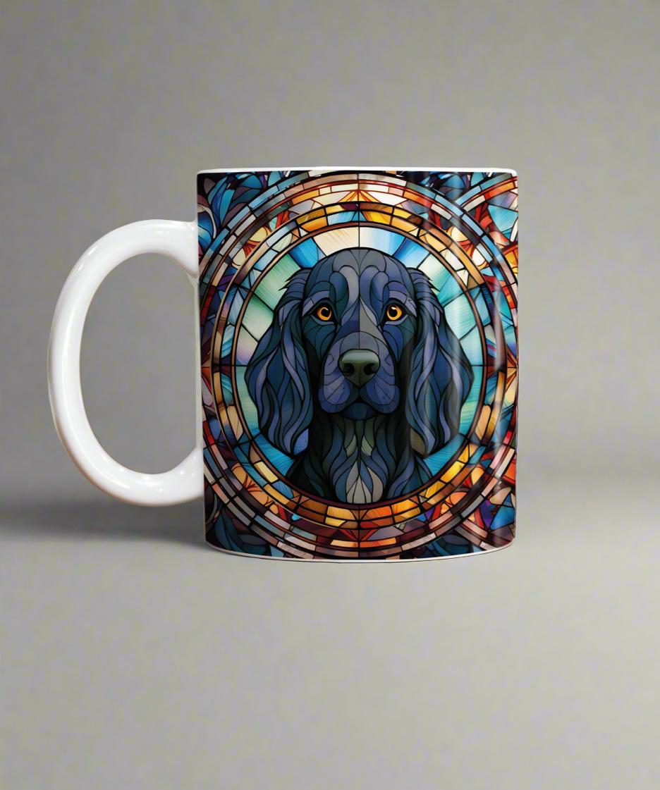 Springer Spaniel Black Suncatcher Artwork Ceramic Mug