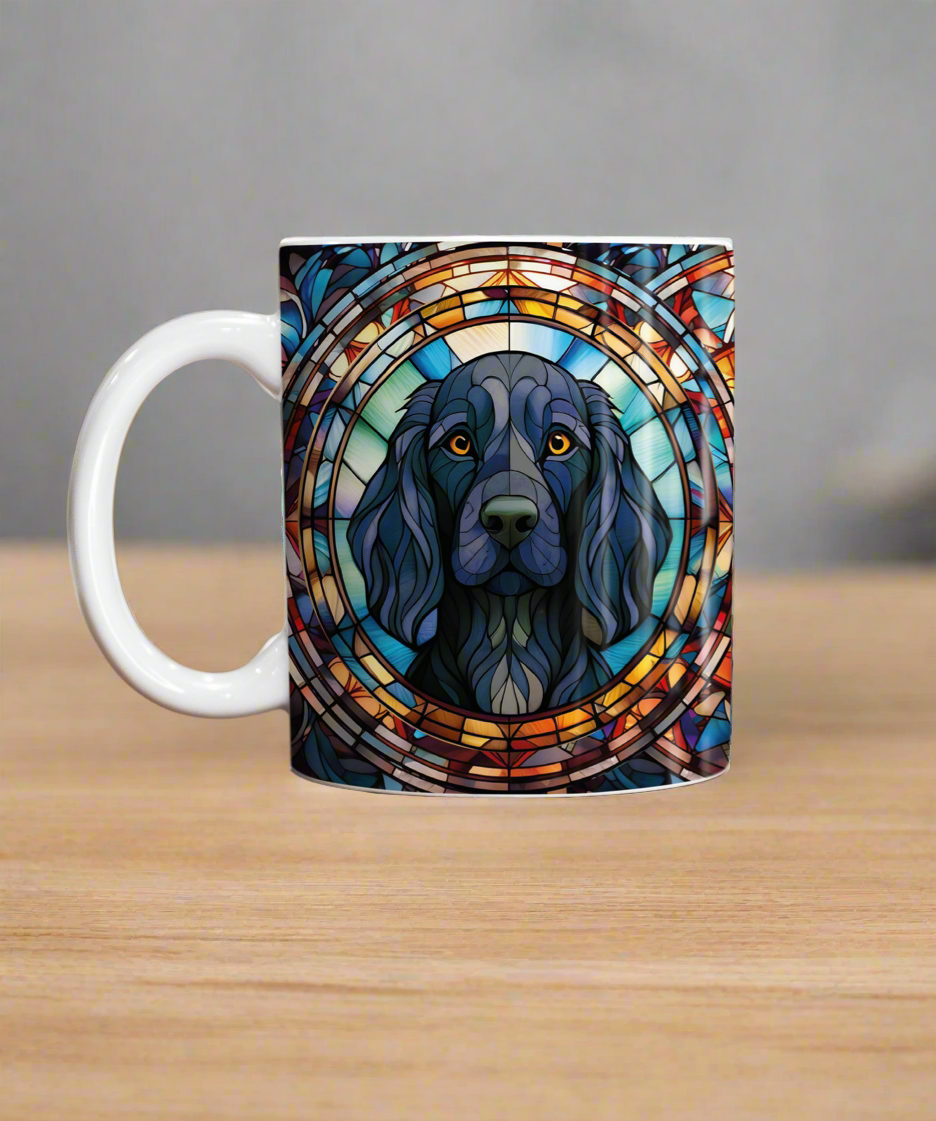 Springer Spaniel Black Suncatcher Artwork Ceramic Mug