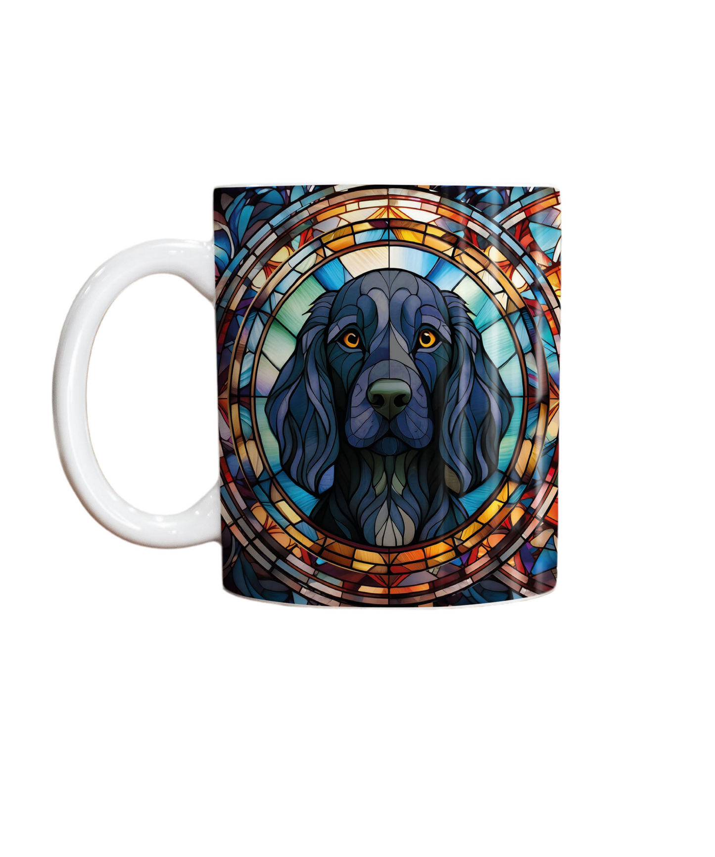 Springer Spaniel Black Suncatcher Artwork Ceramic Mug