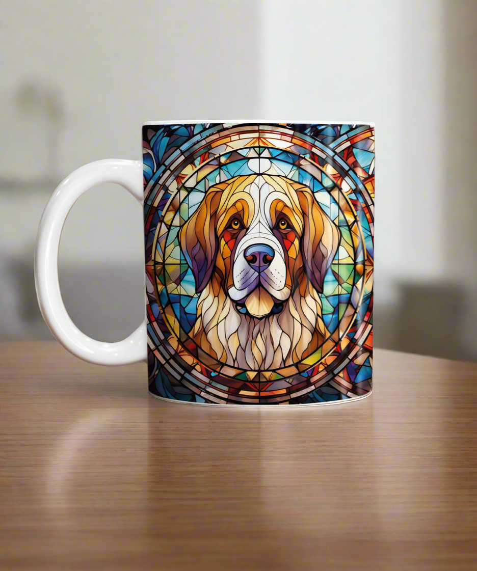 St Bernard Suncatcher Artwork Ceramic Mug